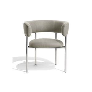 Furniture Copenhagen Font Spisestol med Armlener Vidar 222/polert Stålramme