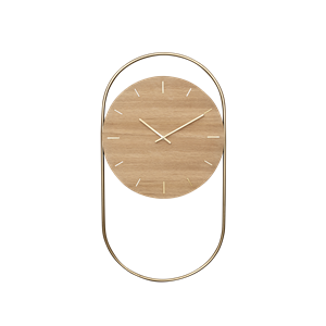 Andersen Furniture A-veggklokke Eik/ Messing
