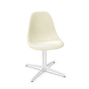 Vitra Eames Fiberglass DSL Spisestol Pergament/Glatt Hvit