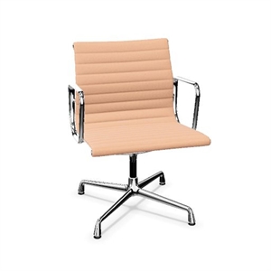 Vitra Aluminium EA 108 Kontorstol Med Svingskinne Rosa/ Sennep/Krom