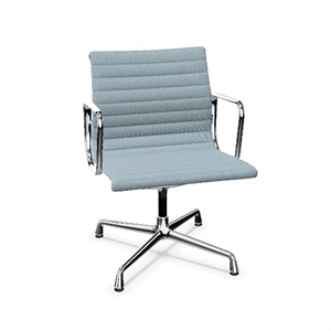 Vitra Aluminium EA 107 Kontorstol Hopsak Sjøblå/Elfenben/ Krom