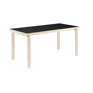 artek Aalto 80A Bord Rektangulært Bjørk/ Sort Linoleum