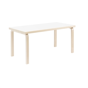 artek Aalto 80A Bord Rektangulært Bjørk/ Hvit Laminat