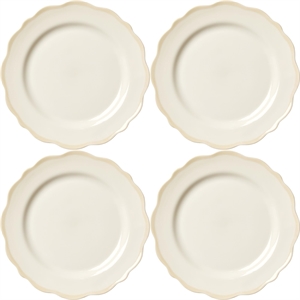 Decotique Fleur Tallerken 21 cm Sett med 4 Hvit/ Sand