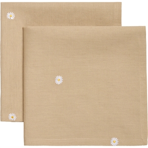 Decotique Daisy Serviett Sett med 2 Beige