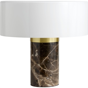Decotique Halo Marmor Bordlampe Opal/ Brun