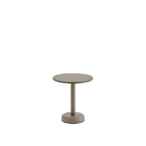 Muuto Linear Steel Utendørs Salongbord Ø42 Taupe