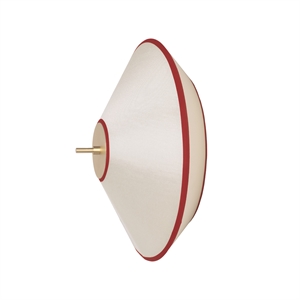 Edgeform Tafta Vegg-/Taklampe Ø40 Rød/Off-White