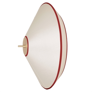 Edgeform Tafta Vegg-/Taklampe Ø52 Rød/Off-White