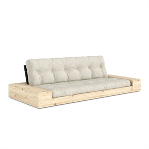 Karup Base Sovesofa med sideboks og 5-lags madrass Black Night/640 Soft Chalk