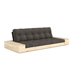 Karup Base Sovesofa med sideboks og 5-lags madrass Black Night/642 Mellow Brown