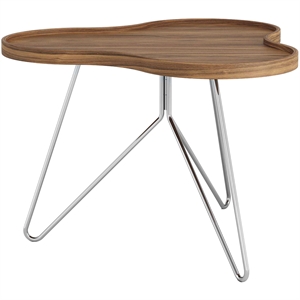 Swedese Flower Mono salongbord 66x45 Krom/ Valnøtt