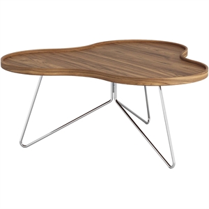 Swedese Flower Mono salongbord 90x39 Krom/ Valnøtt