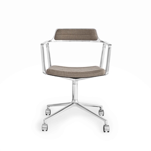 Vipp 452 Svingstol med Hjul Mørk Sand/ Aluminium