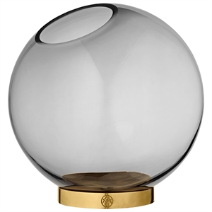 AYTM GLOBE Vase med Stativ Sort/ Gull Ø21 cm
