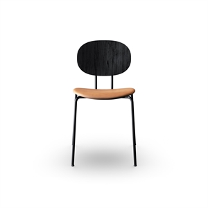 Sibast Furniture Piet Hein Spisestol Sort i Sort Eik og Konjakkskinn