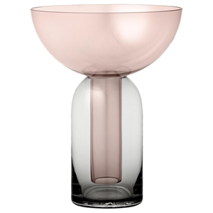 AYTM TORUS Vase H19 Sort/ Rosa