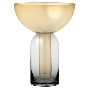 AYTM TORUS Vase H19 Sort/ Amber