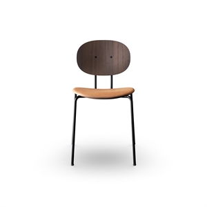 Sibast Furniture Piet Hein Spisestol Sort i Valnøtt og Konjakkskinn