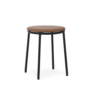 Normann Copenhagen Circa Krakk Skinntrukket Sort/ Brandy Skinn 41574