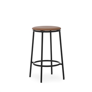Normann Copenhagen Circa Barkrakk H65 Skinntrukket Sort/Brandy Skinn 41574