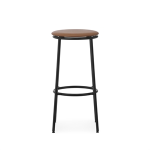 Normann Copenhagen Circa Barkrakk H75 Skinntrukket Sort/Brandy Skinn 41574