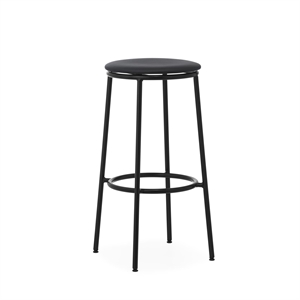 Normann Copenhagen Circa Barkrakk H75 Skinntrukket Sort/ Sort Skinn 41599