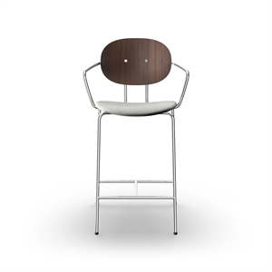 Sibast Furniture Piet Hein Barkrakk Krom med Armlener Valnøtt og Remix 123
