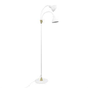 Dyberg Larsen Lilje Gulvlampe Hvit/ Messing
