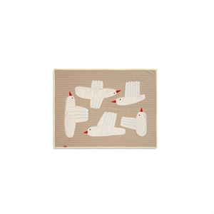 Ferm Living Bird Quiltet Teppe Sand