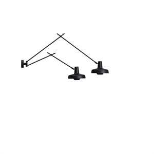 Grupa Products Arigato Dobbel Vegglampe Lang/Kort Sort