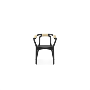 Normann Copenhagen Knot Spisestuestol Sort/naturfarget
