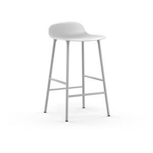 Normann Copenhagen Form Barkrakk H65 cm Hvit/ Hvit Stål