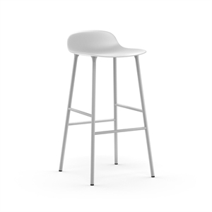 Normann Copenhagen Form Barkrakk H75 cm Hvit/ Hvit Stål