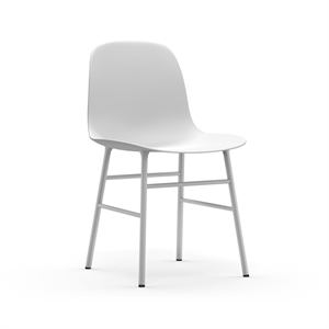 Normann Copenhagen Form Spisestuestol Hvit/ Hvit Stål
