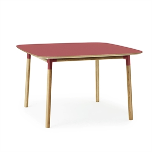 Normann Copenhagen Form Spisebord 120 x 120 cm Rød/eik