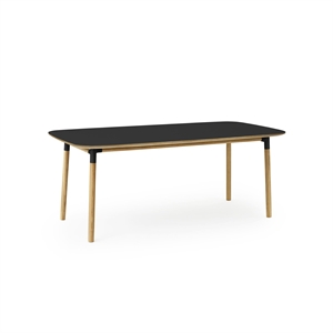 Normann Copenhagen Form Spisebord 95 x 200 cm Sort/ Eik