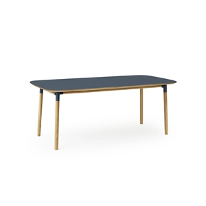 Normann Copenhagen Form Spisebord 95 x 200 cm Blå/eik