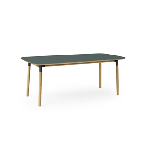 Normann Copenhagen Form Spisebord 95 x 200 cm Grønn/eik