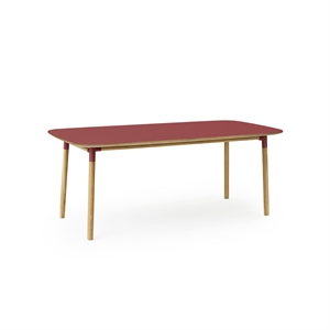 Normann Copenhagen Form Spisebord 95 x 200 cm Rød/eik