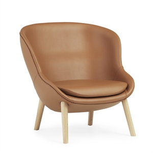 Normann Copenhagen Hyg Lenestol Lav Eik/brandy Skinn