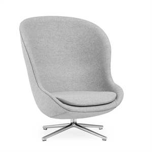 Normann Copenhagen Hyg Lenestol med Svingbar Ramme Høy Aluminium/ Grå LDS16