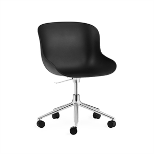 Normann Copenhagen Hyg Kontorstol med Hjul Aluminium/ Sort