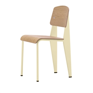 Vitra Standard Spisestuestol Prouvé Blanc Colombe /Eik