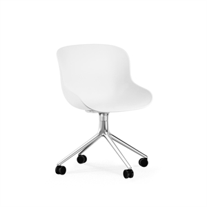 Normann Copenhagen Hyg Svingstol med Hjul Aluminium/ Hvit