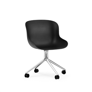 Normann Copenhagen Hyg Svingstol med Hjul Aluminium/ Sort