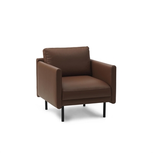 Normann Copenhagen Sjelden Lenestol Omaha Cognac Skinn