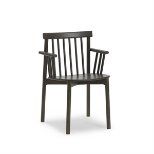 Normann Copenhagen Stick Spisestol med Armlener Brunbeiset Ask