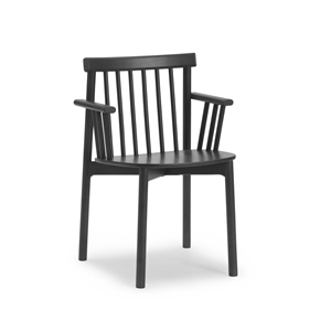Normann Copenhagen Pind Spisestol med Armlener Svartbeiset Ask