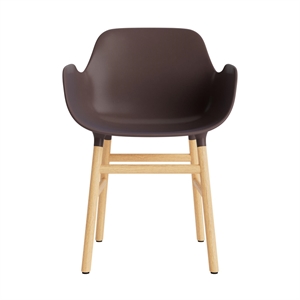 Normann Copenhagen Form Spisestuestol med Armlener Brun/eik